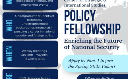 [Deadline November 1, 2024] The CSIS Policy Fellowship