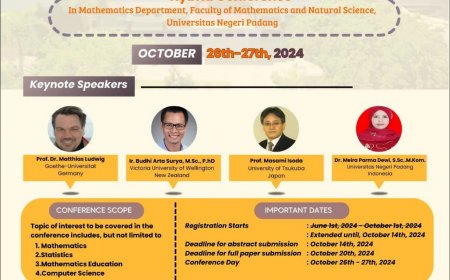 [26 - 27 Oct 2024] The 7th International Conference on Mathematics and Mathematics Education (ICM2E) 2024