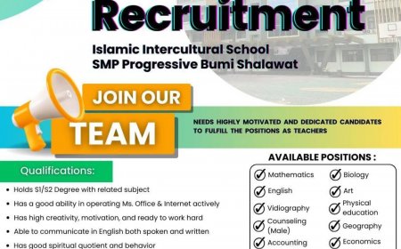 [Deadline 12 Oktober 2024] Lowongan Guru di SMP Progressive Bumi Shalawat - Sidoarjo, Jawa Timur