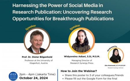 [ October 24, 2024 ] Webinar Harnessing the Power of Social Media in Research Publication: Uncovering Research Opportunities for Breakthrough Publications