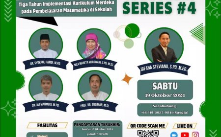 [ 19 Oktober 2024 ] Webinar Tiga Tahun Implementasi Kurikulum Merdeka pada Pembelajaran Matematika di Sekolah