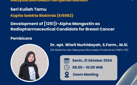 [21 Oktober 2024] General Lecture Development of [¹²⁵I]I-Alpha Mangostin as Radiopharmaceutical Candidate for Breast Cancer