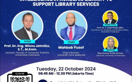 [October 22, 2024] Webinar Implementation of Artificial Intelligence in Academic Library to Support Library Services