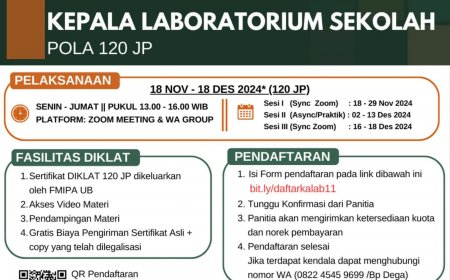 [18 November - 18 Desember 2024] Diklat Kepala Laboratorium Sekolah