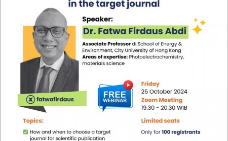 [ 25 Oktober 2024 ] Webinar Where to publish your manuscript: increasing chance of acceptance in the target journal 