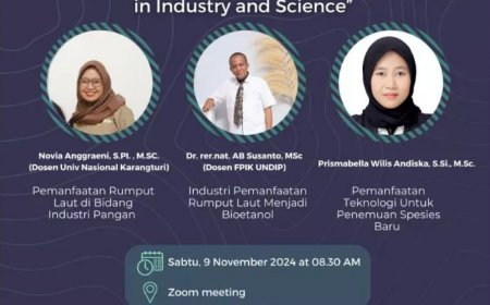 [ 09 November 2024 ] SEMINAR NASIONAL UKM-F SEAWEED: THE IMPACT AND ADVANTAGES OF SEAWEED IN INDUSTRY AND SCIENCE