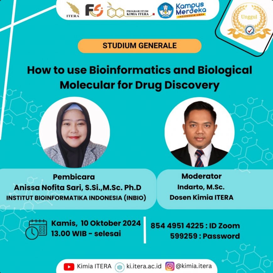 [10 Oktober 2024] Kuliah Tamu How to use Bioinformatics and Biological Molecular for Drug Discovery