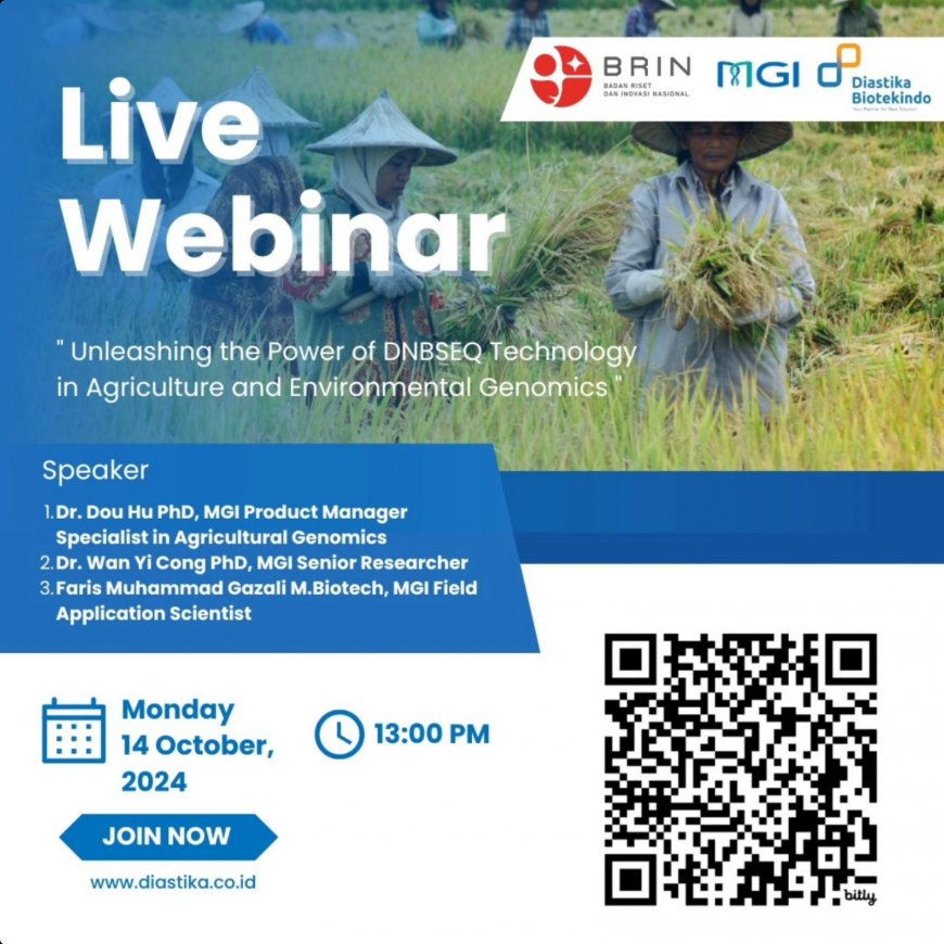 [ October 14, 2024 ] Webinar Unleashing the Power of DNBSEQ Technology in Agriculture and Environmental Genomics