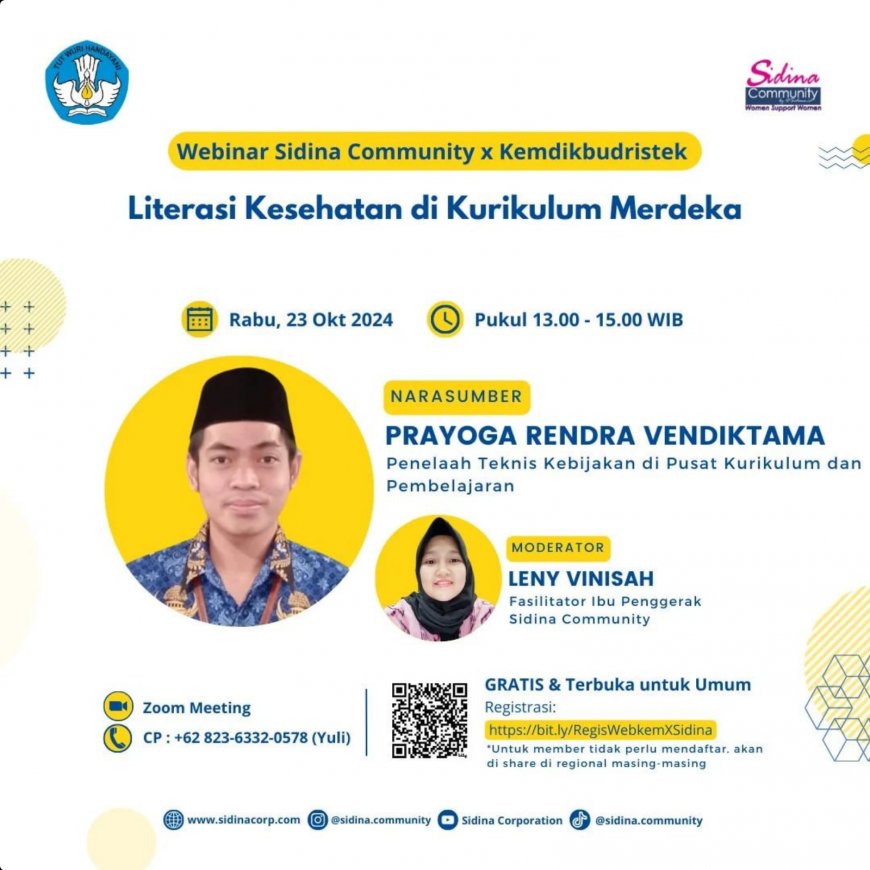 [23 Oktober 2024] Webinar Literasi Kesehatan di Kurikulum Merdeka 