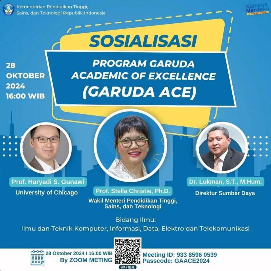 [28 Oktober 2024] Sosialisasi Program Garuda Academic of Excellence (Garuda ACE)