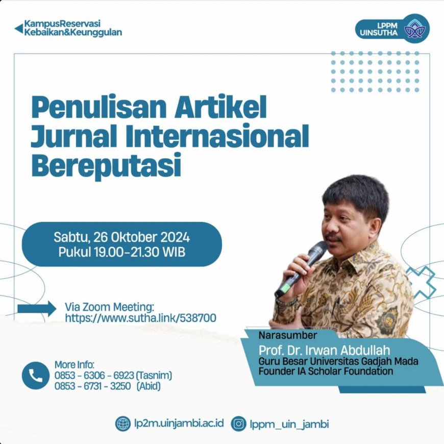 [26 Oktober 2024] Penulisan Artikel Jurnal Internasional Bereputasi