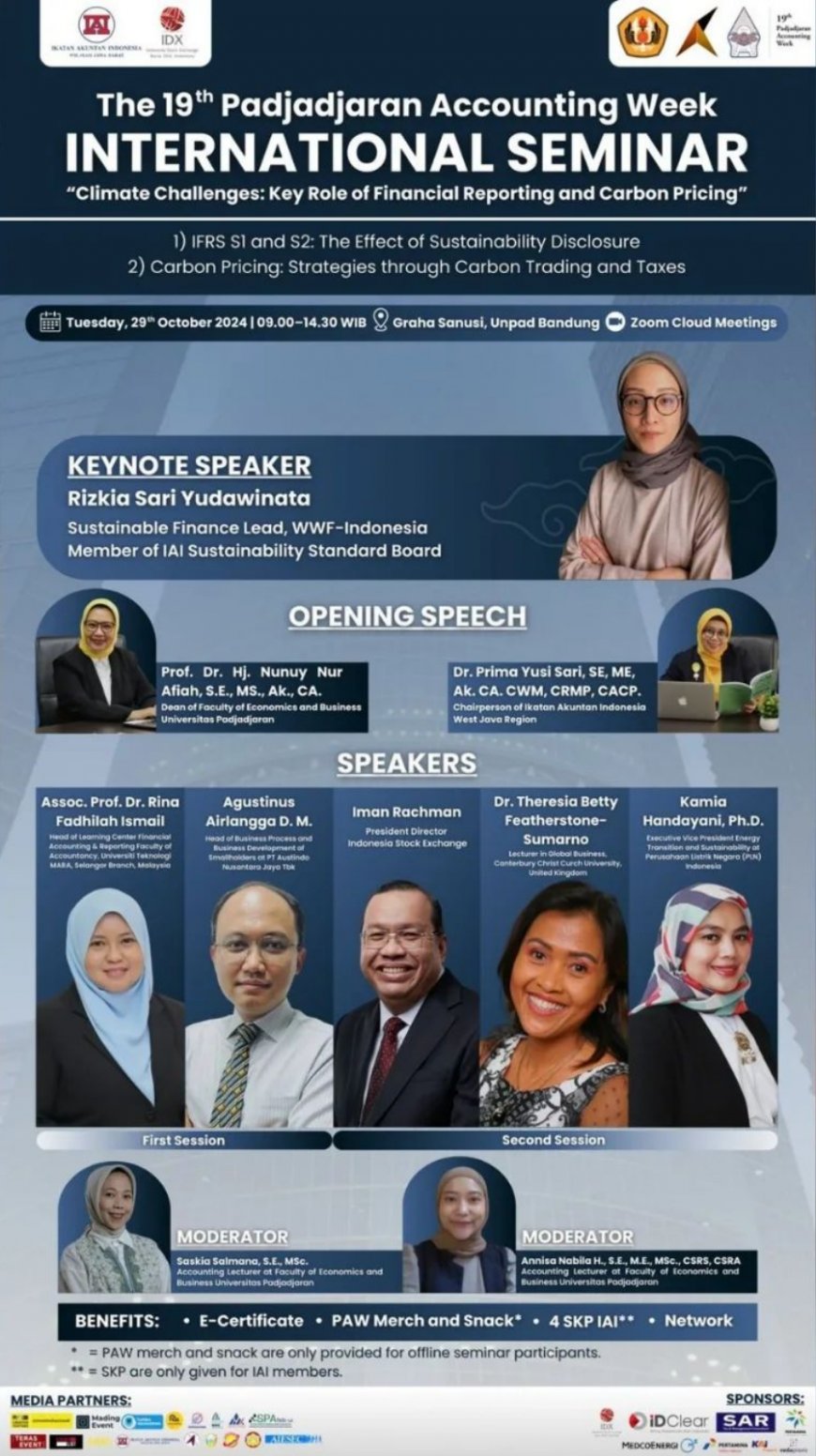 [29th October 2024 ] INTERNATIONAL SEMINAR THE 19TH PADJADJARAN ACCOUNTING WEEK