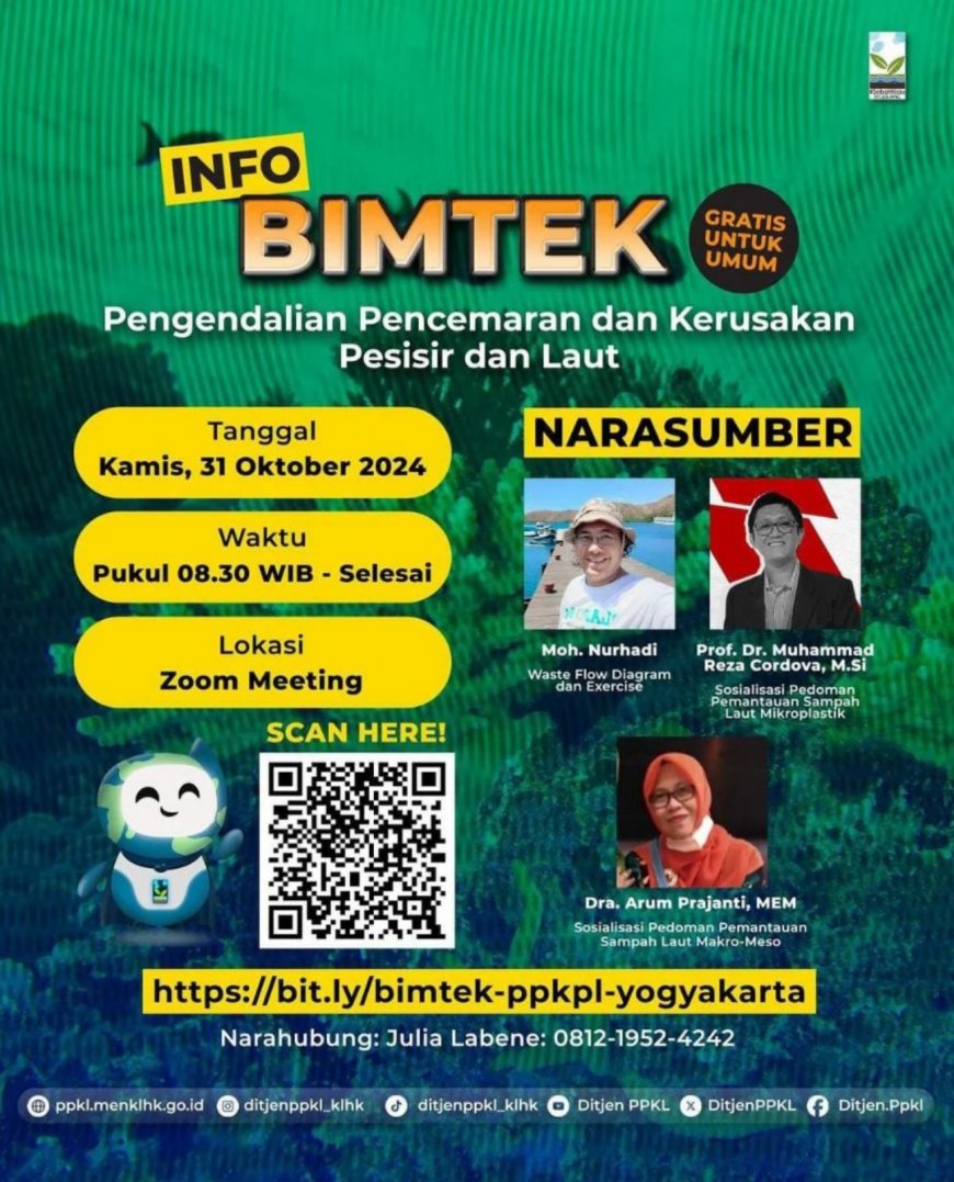 [ 31 Oktober 2024 ] Bimbingan Teknis Pengendalian Pencemaran dan Kerusakan Pesisir dan Laut