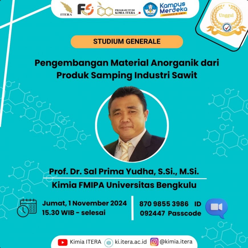 [1 November 2024] Studium Generale Pengembangan Material Anorganik dari Produk Samping Industri Sawit