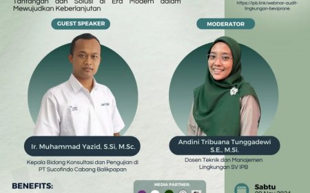 [9 November 2024] WEBINAR AUDIT LINGKUNGAN HIDUP Tantangan dan Solusi di Era Modern dalam Mewujudkan Keberlanjutan