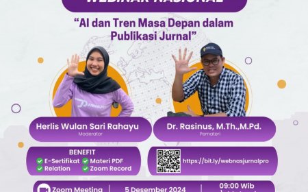 [5 Desember 2024] Webinar  AI dan Tren Masa Depan dalam Publikasi Jurnal