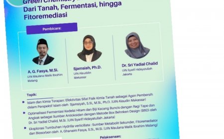 [14 Nopember 2024] Webinar Green Chemistry in Islamic Perspective: Dari Tanah, Fermentasi, hingga Fitoremediasi