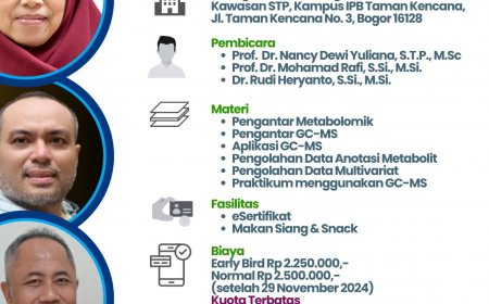 [06-07 Desember 2024] Workshop Aplikasi GC-MS dalam Riset Metabolomik Tumbuhan Obat Indonesia