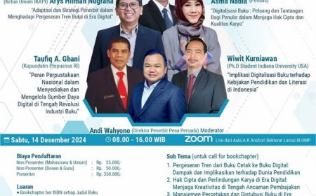[14 Desember 2024] Seminar Transformasi Industri Buku: Tantangan dan Peluang di Era Digital 
