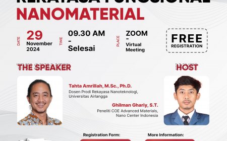 [ 29 November 2024 ]  Webinar Rekayasa Fungsional Nanomaterial