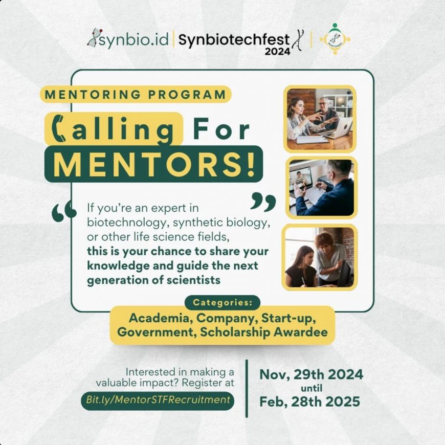 [29 November 2024] Synbio.ID Mentoring STF 2024: Mentor Recruitment