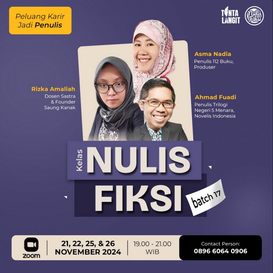 [21,22,25,26 November 2024] Kelas Nulis Fiksi