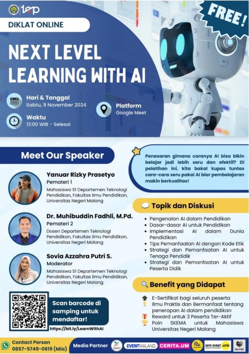 [9 November 2024] Diklat Online: Next Level Learning with AI