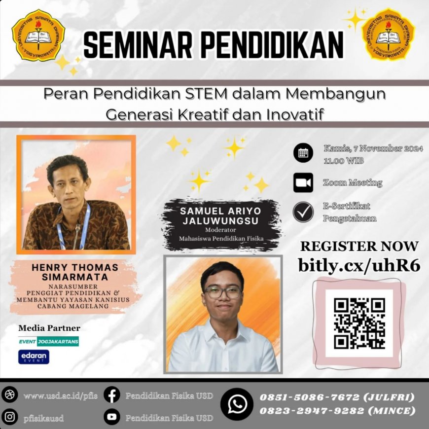 [ 7 November 2024 ] Seminar Peran Pendidikan STEM dalam Membangun Generasi Kreatif dan Inovatif