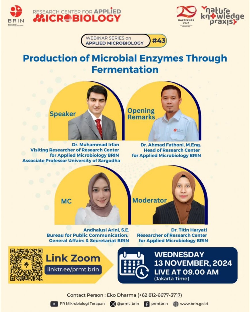 [ 13 November 2024 ] Webinar Production of Microbial Enzymes Through Fermentation