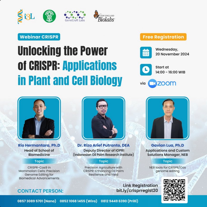 [November 20, 2024] Webinar Unlocking the Power of CRISPR: Applications in Plant and Cell Biology