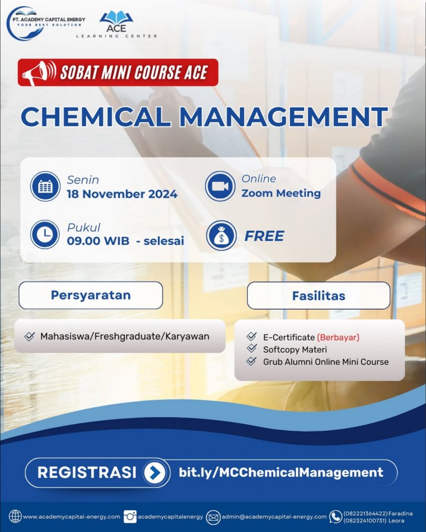 [18 November 2024] Mini Course Chemical Management