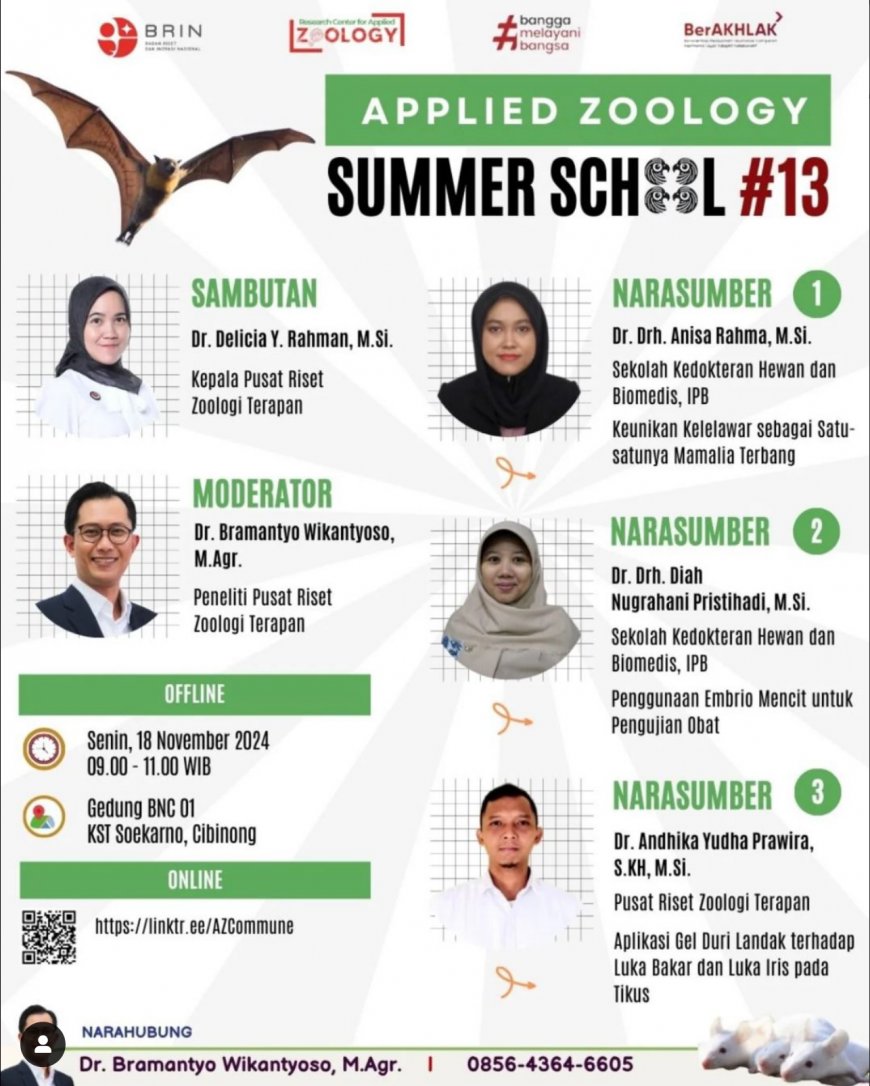 [18 November 2024] Applied Zoology Summer School Series #13