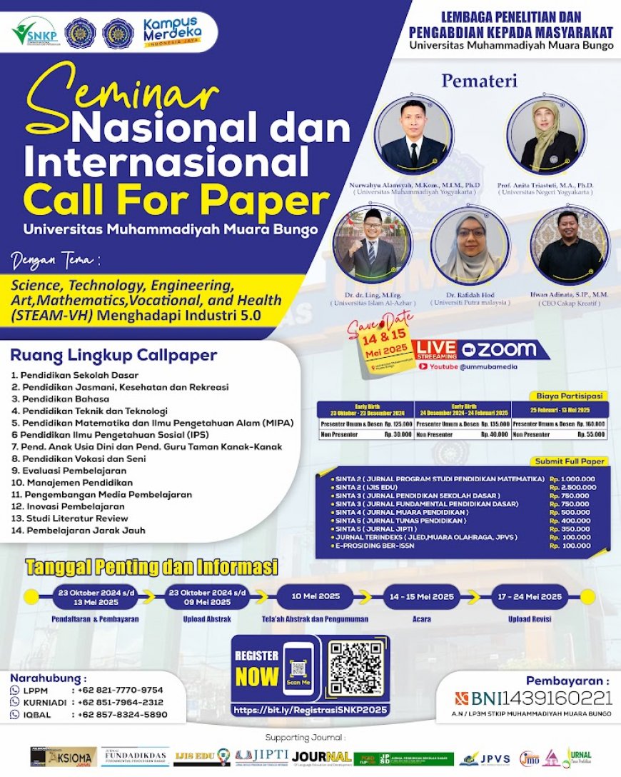 [14 dan 15 Mei 2025] Seminar Nasional Keguruan dan Pendidikan (SNKP) Tahun 2025