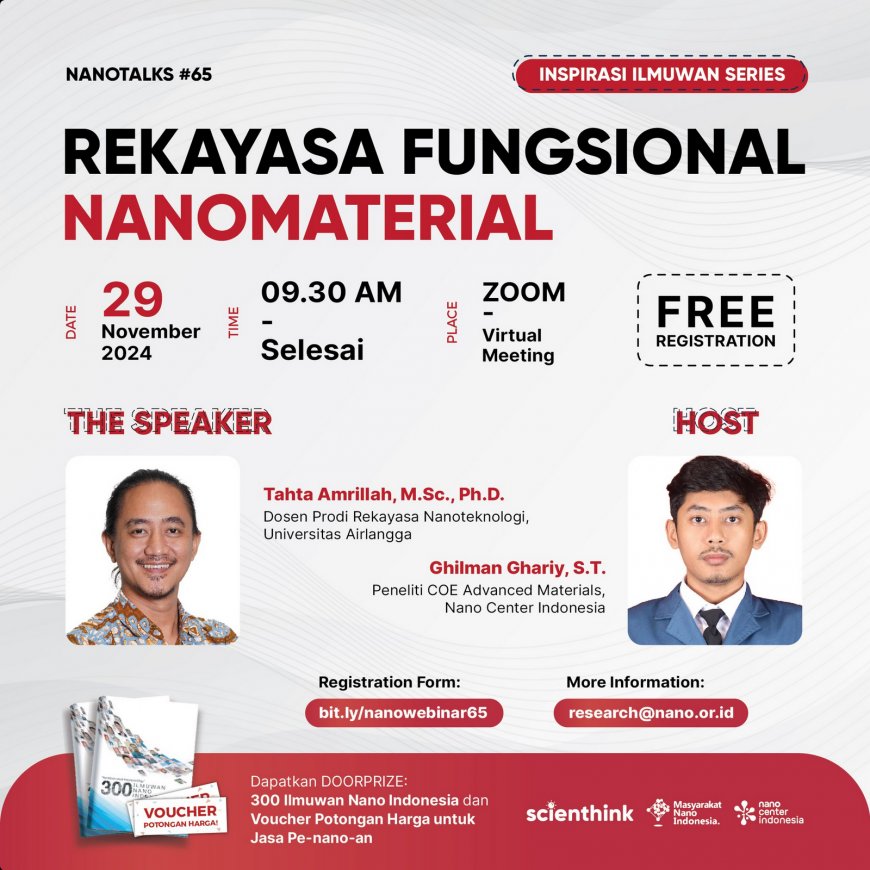 [ 29 November 2024 ]  Webinar Rekayasa Fungsional Nanomaterial