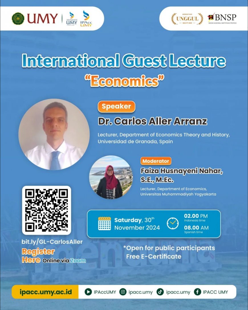 [ November 30th, 2024 ] International Seminar Guest Lecture Series Economics