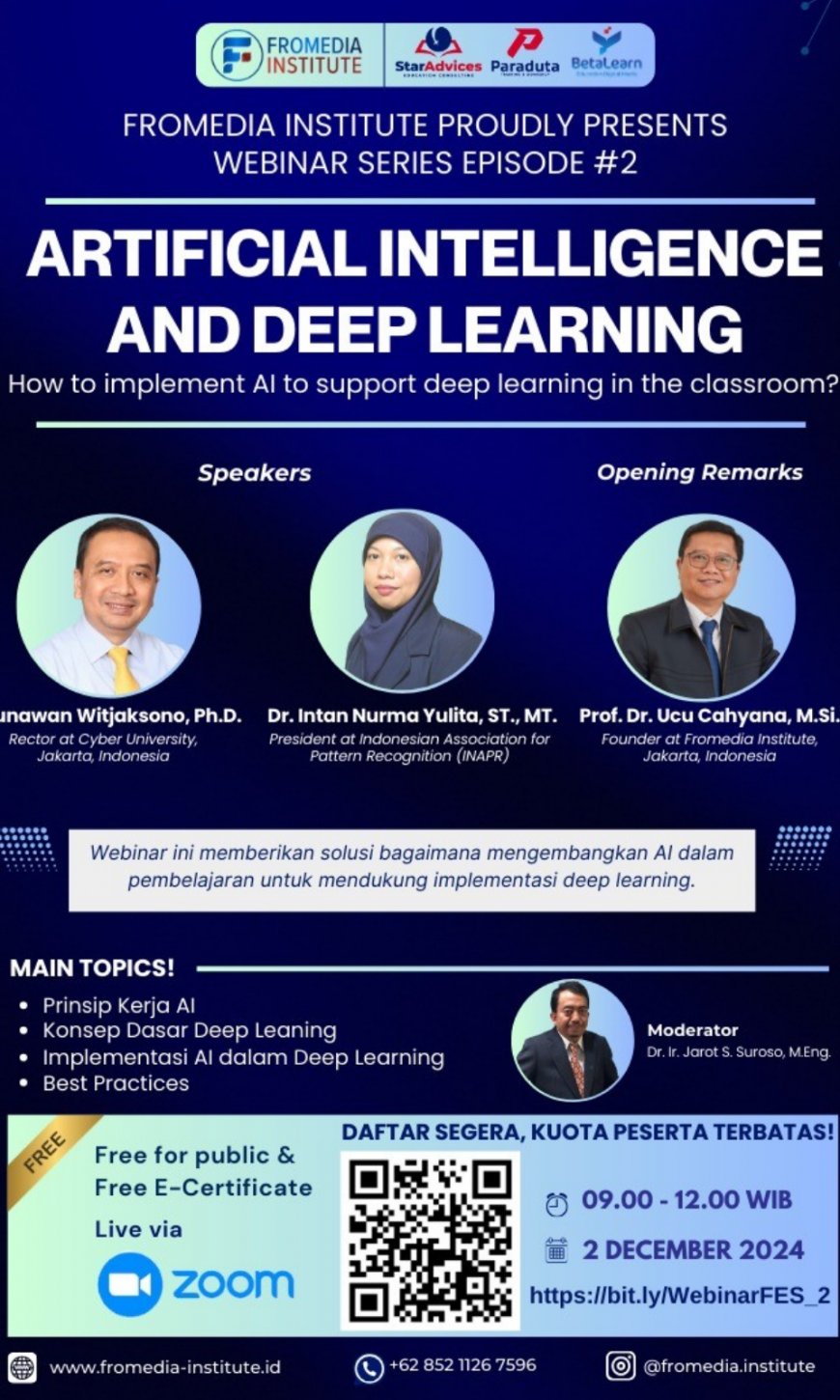 [2 Desember 2024] Webinar Artificial Intelligence and Deep Learning