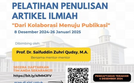 [8 Desember 2024-26 Januari 2025] Pelatihan Penulisan Artikel Ilmiah: “Dari Kolaborasi menuju Publikasi