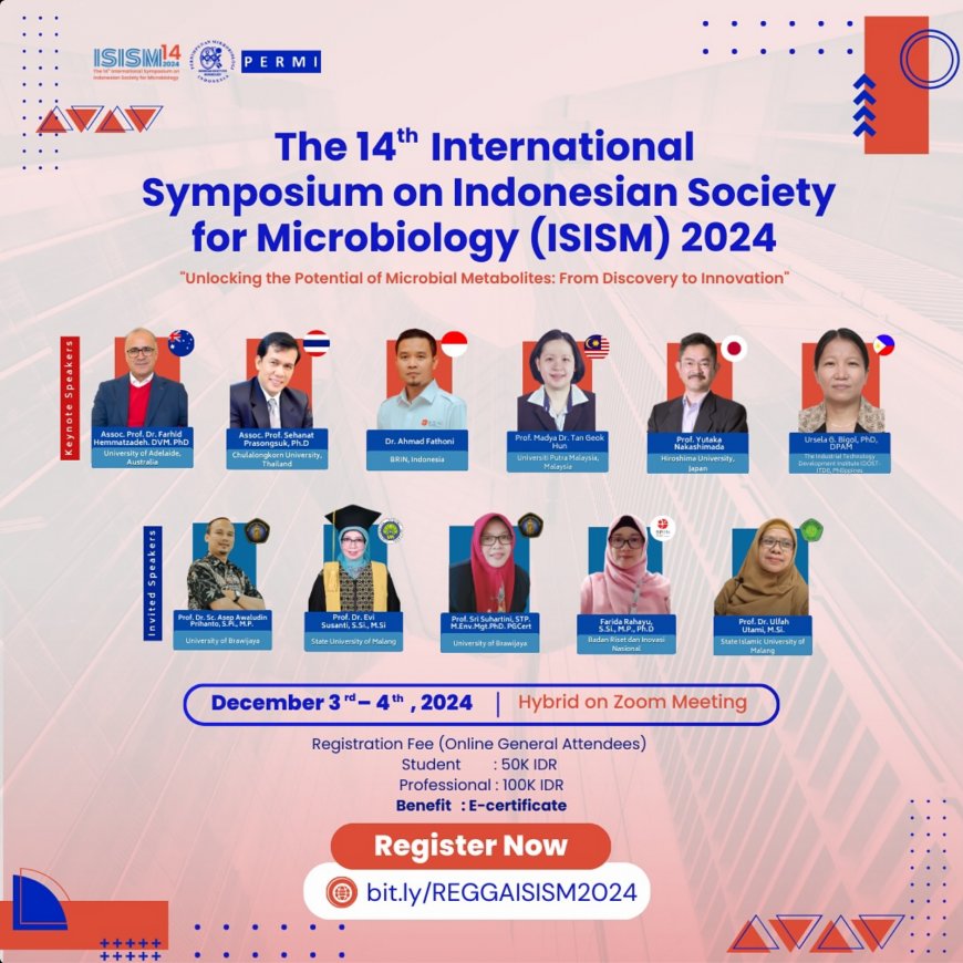 [December 3-4, 2024] The 14th International Symposium of Indonesian Society for Microbiology (ISISM)