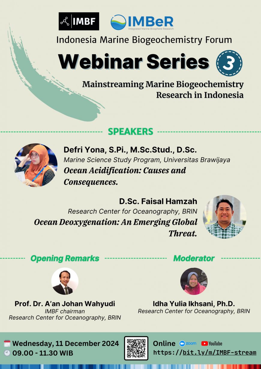 [ 11 Desember 2024 ] Webinar Mainstreaming Marine Biogeochemistry Research in Indonesia