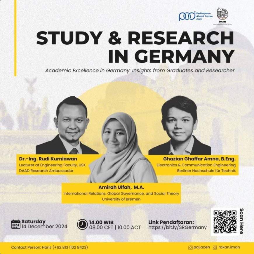 [14 Desember 2024] Webinar: Study & Research in Germany 