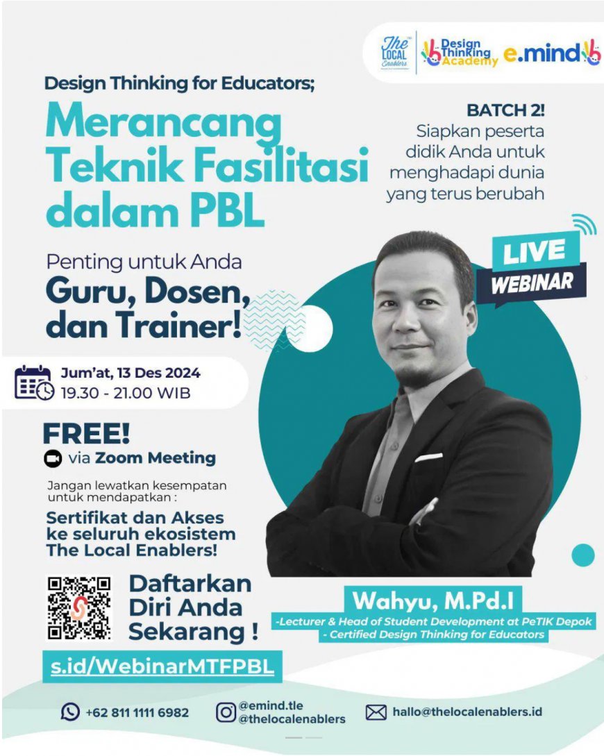 [ 13 Desember 2024 ] Webinar Teknik Fasilitasi dalam PBL