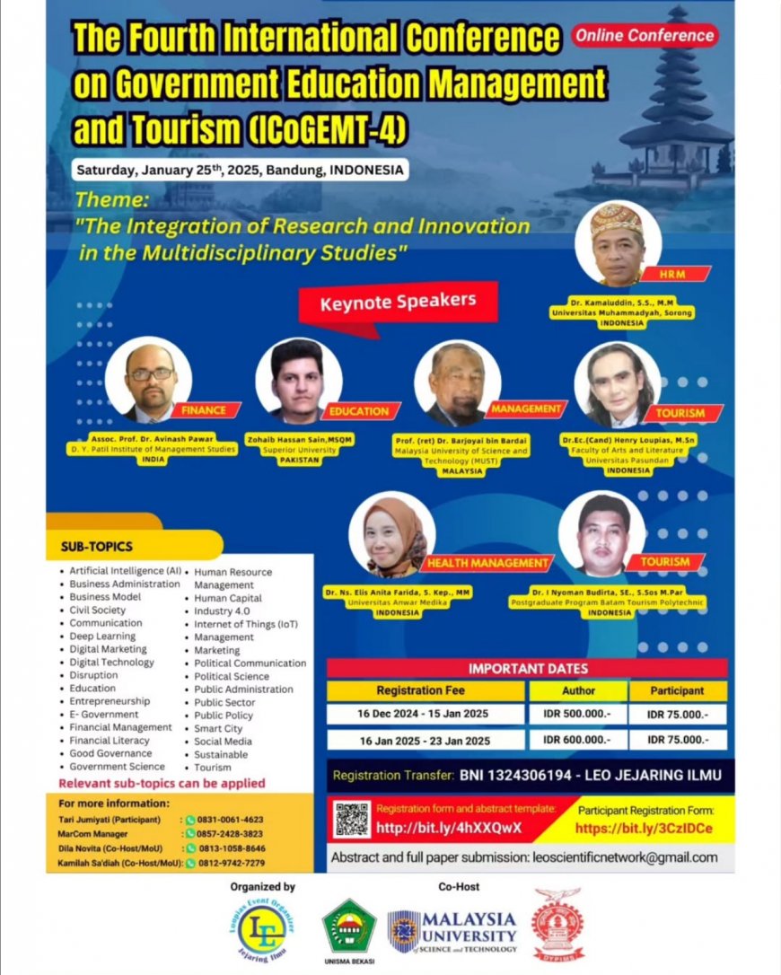 [January 25, 2025] The Fourth International Conference on Government Education Management and Tourism