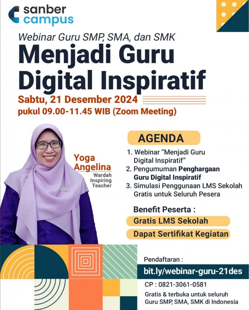 [21 Desember 2024] Webinar Menjadi Guru Digital Inspiratif