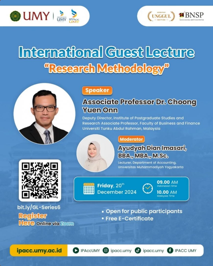 [Desember 20th, 2024] International Guest Lecture Series: Research Methodology