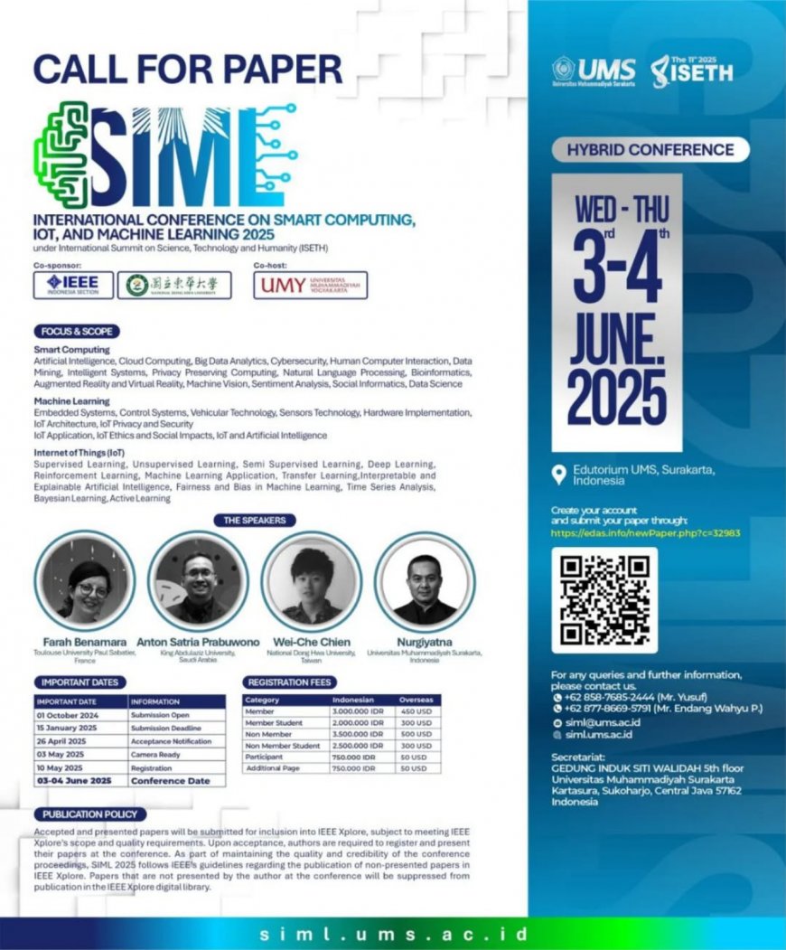 [ 3-4 June 2025 ] International Conference on Smart Computing, IoT, and Machine Learning (SIML) 2025