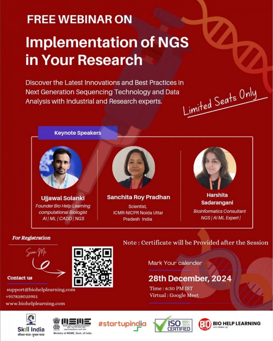 [28 December 2024] Free Webinar: Unlocking Insights of NGS Technology in your Research