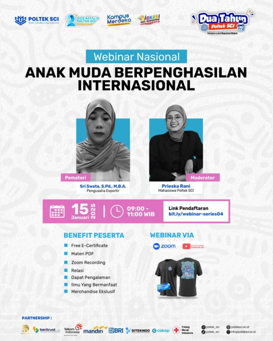 [15 Januari 2025] Webinar Nasional: Anak Muda Berpenghasilan Internasional 