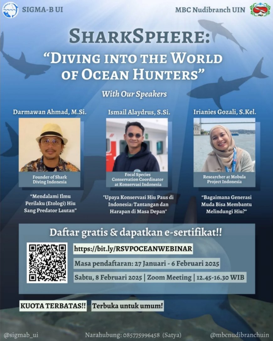 [ 8 Februari 2025 ]  SharkSpehere: "Diving into the World of Ocean Hunters"