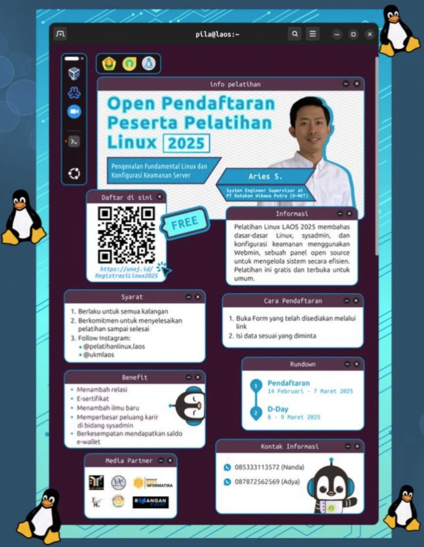 [ 8 - 9 Maret 2025 ] Pelatihan Linux 2025