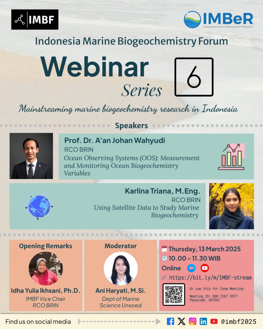 [13 March 2025] The Indonesia Marine Biogeochemistry Forum Webinar Series ke-6